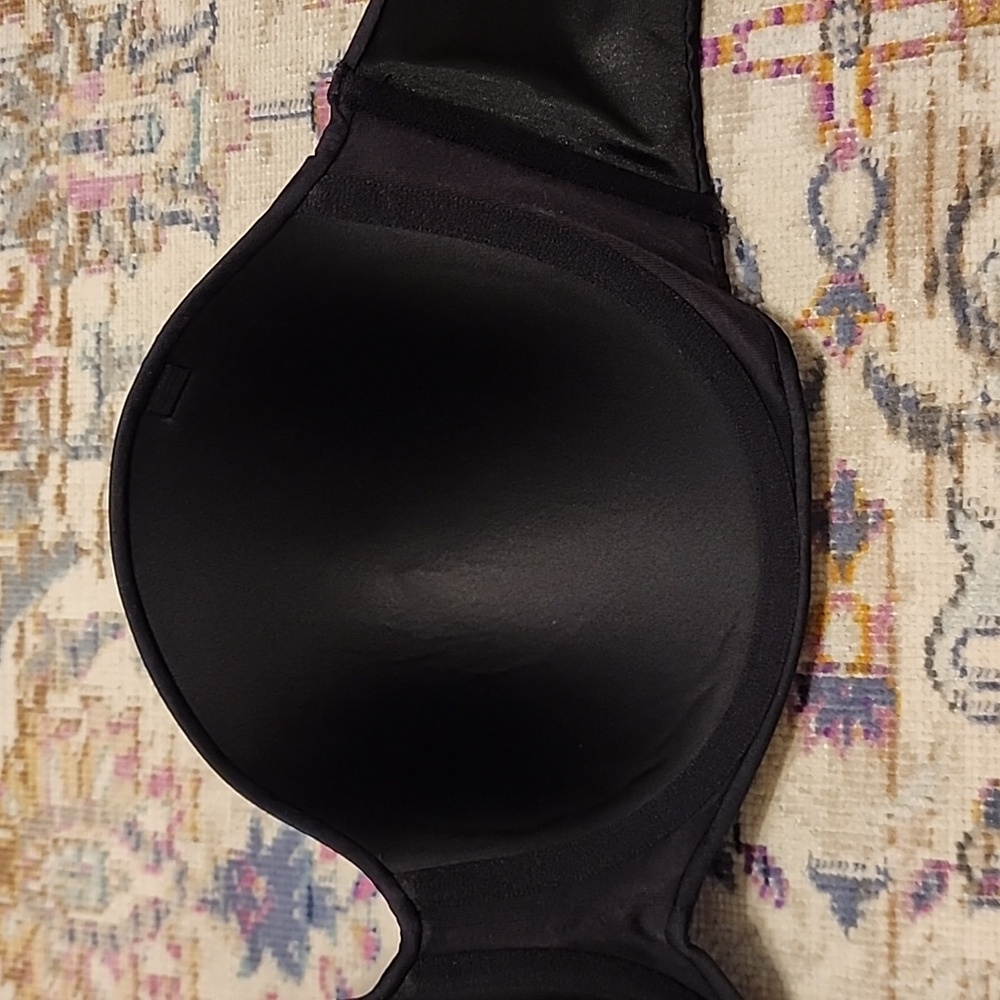 Maidenform Black Full Coverage Wired Strapless Br… - image 6